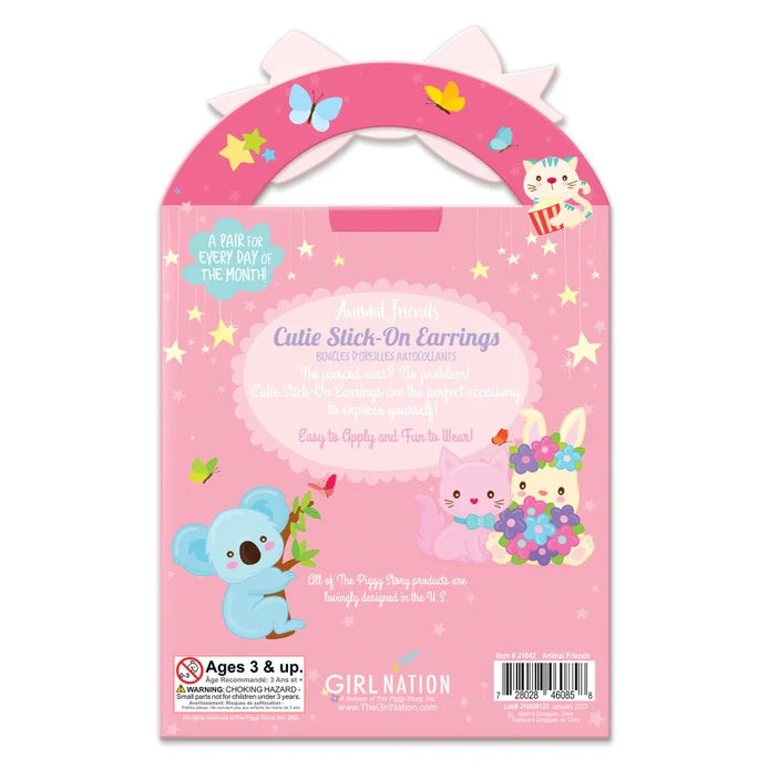 "Animal Friends" Stick-On Earrings