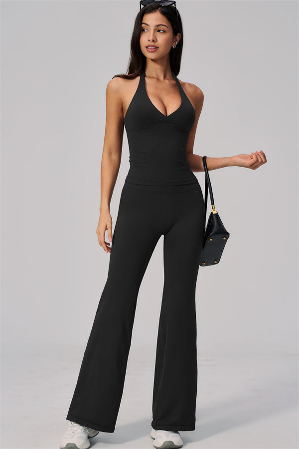The Align V-Halter Top Flared Leggings 2-Piece Set