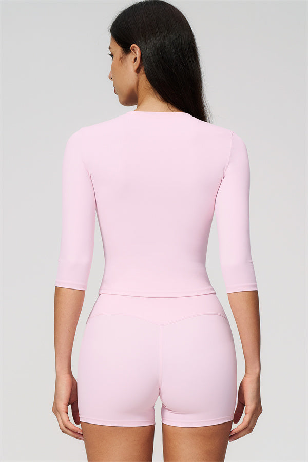 The Natalia Half-Sleeve Top Shorts 2-Piece Set