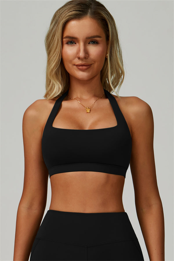 The Bold Halter Sports Bra Flared Leggings 2-Piece Set