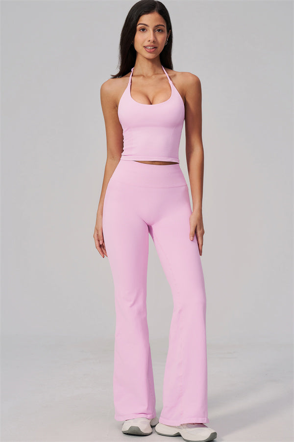 The Align Halter Tank Top Flared Leggings 2-Piece Set