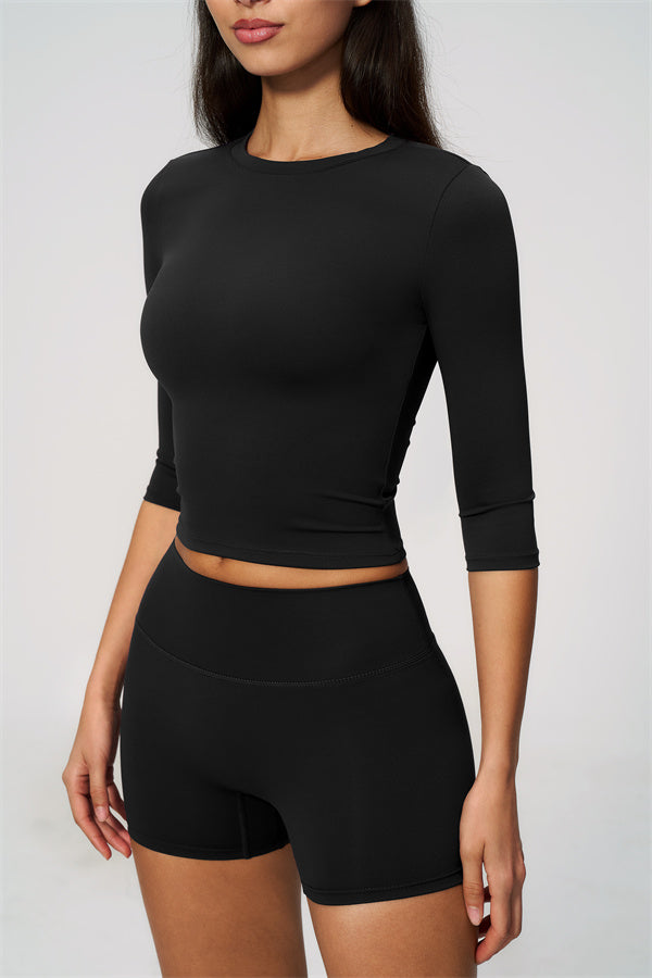 The Natalia Half-Sleeve Top Shorts 2-Piece Set