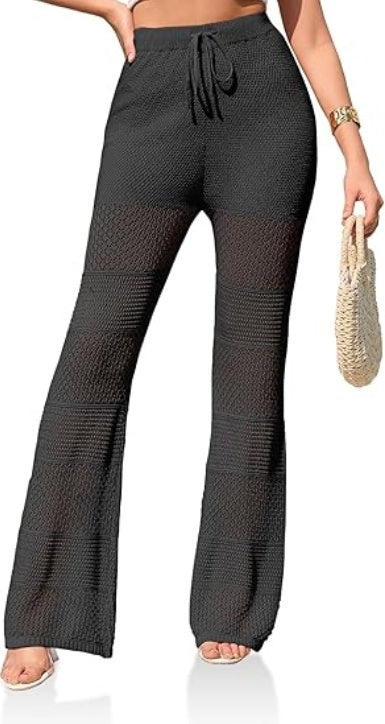 🌴 Boho Crochet Knit Beach Cover-Up Pants