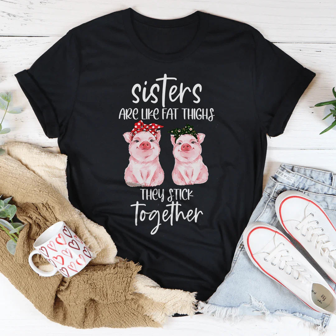 Sisters Are Like Fat Thighs They Stick Together Tee